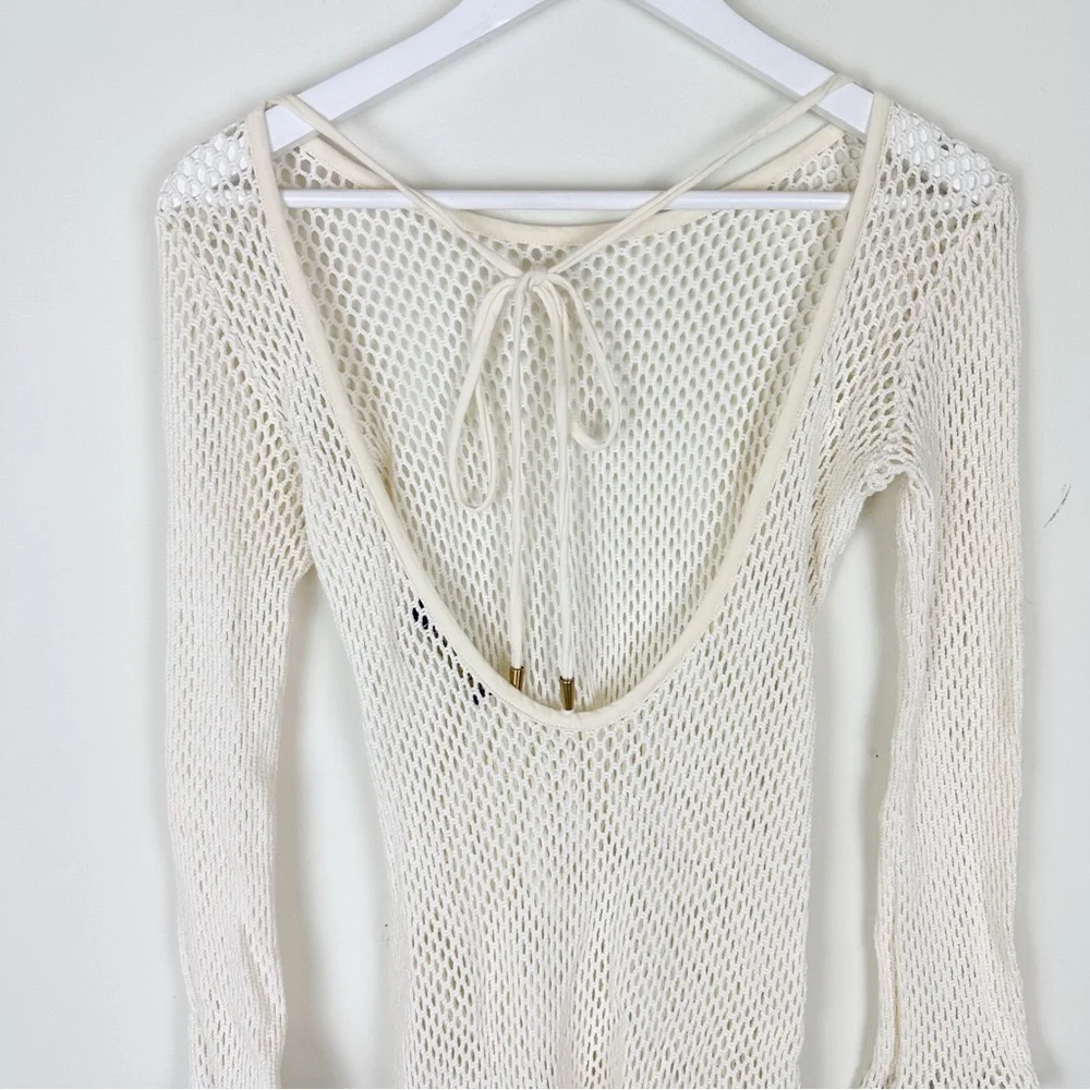 Vix Paula Hermanny Swimwear Long Sleeve Knit Mini Coverup - Picture 6 of 9